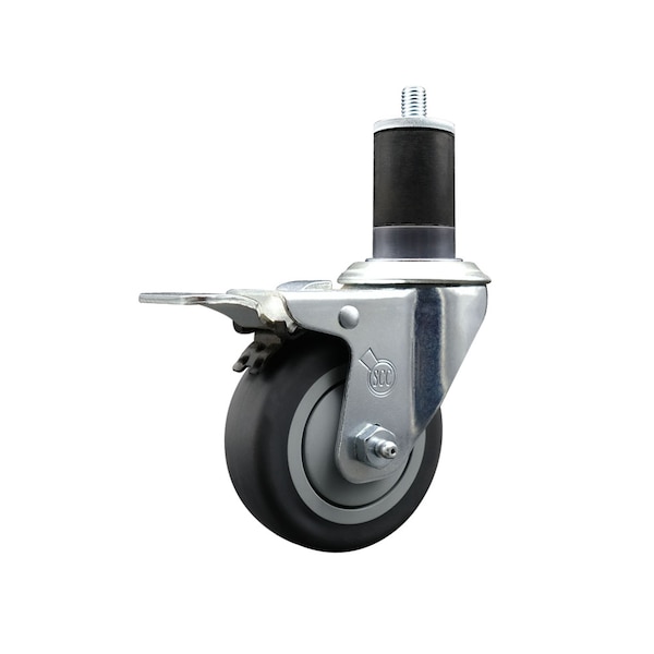3.5'' Thermoplastic Rubber Swivel 1-5/8'' Expanding Stem Caster Total Lock Brake
